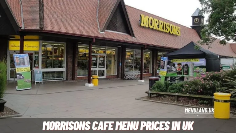 Morrisons Cafe Menu Prices in UK