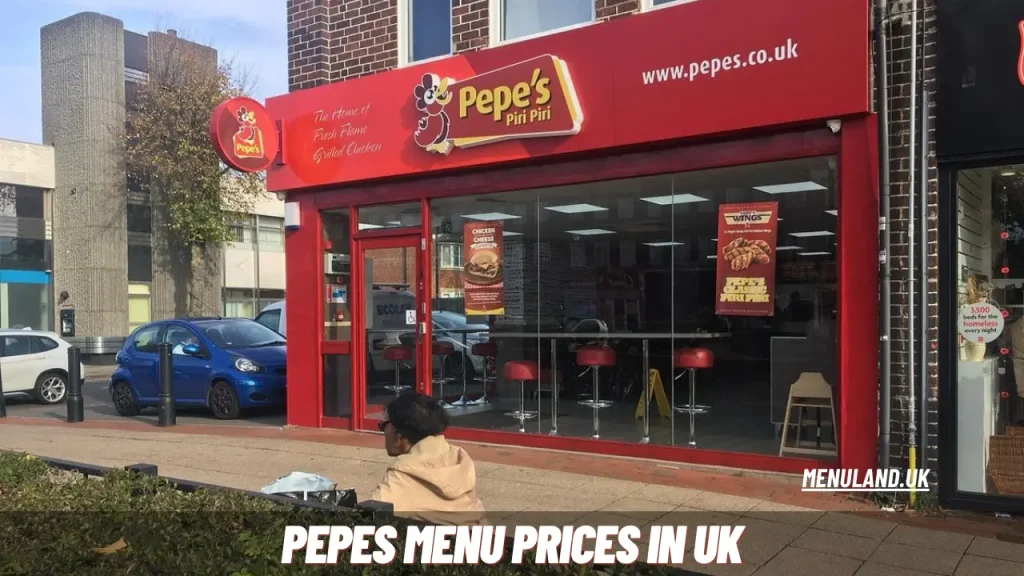 Pepes Menu Prices in UK