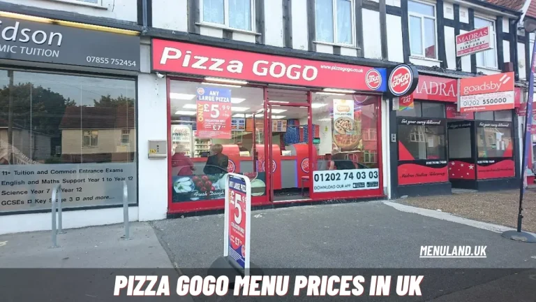 Pizza GoGo Menu Prices UK