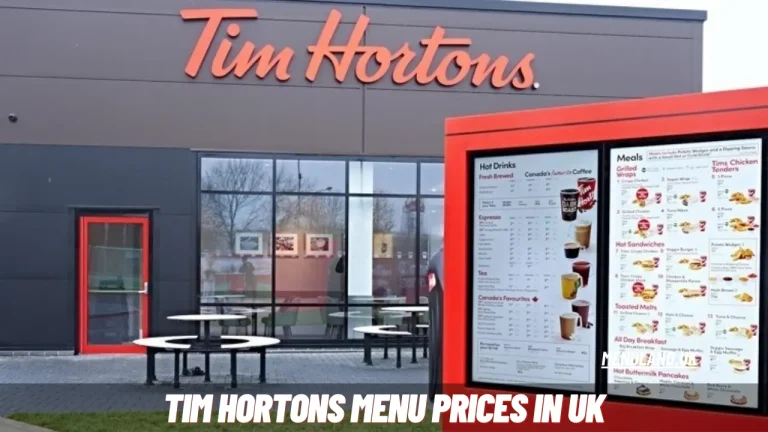 Tim Hortons Menu Prices in UK