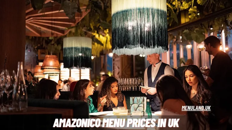 Amazonico Menu Prices in UK