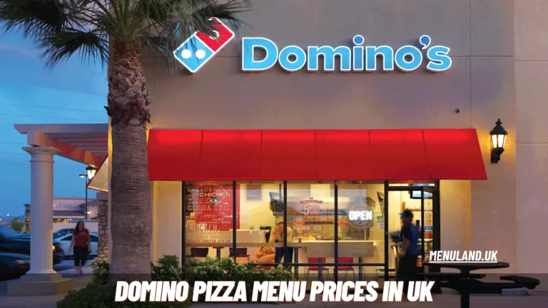 Domino Pizza Menu Prices in UK