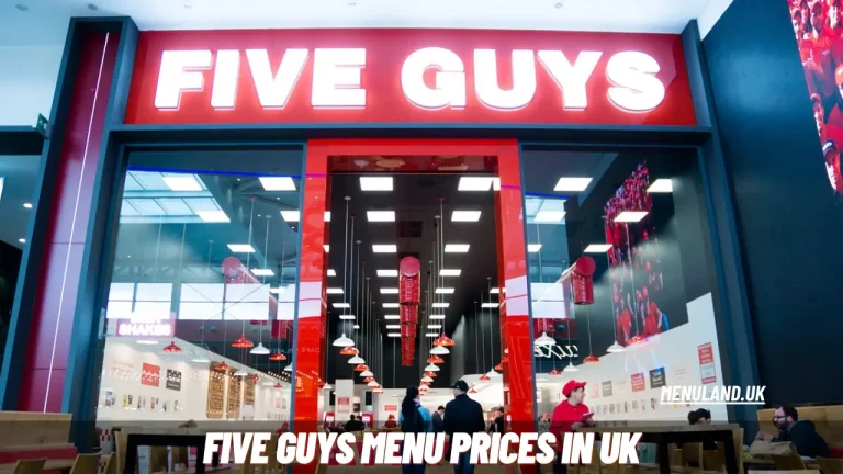 Five Guys Menu Prices in UK