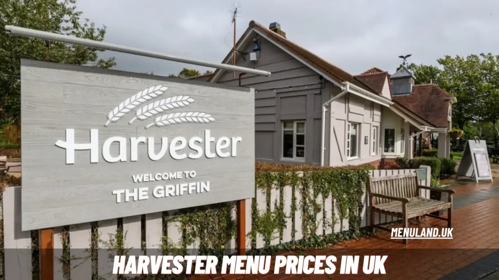 Harvester Menu Prices in UK