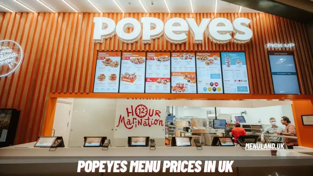 Popeyes Menu Prices in UK