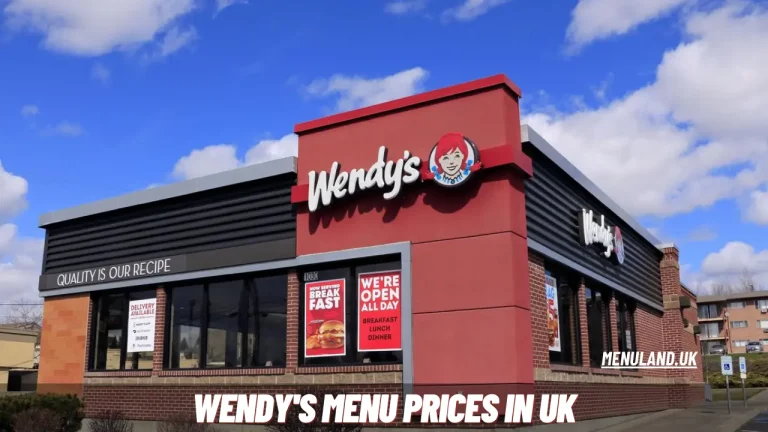 Wendy's Menu Prices in UK