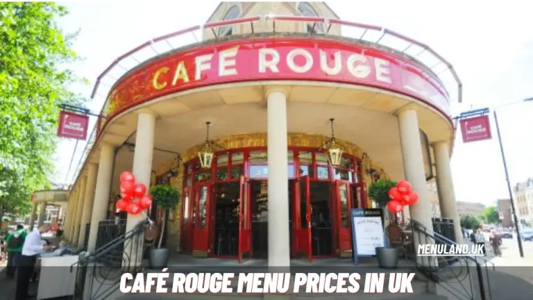 Café Rouge Menu Prices