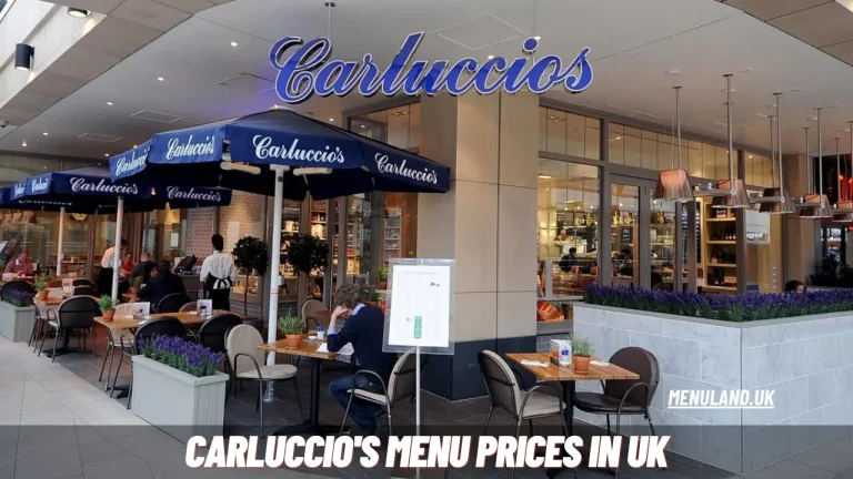 Carluccio’s Menu Prices in UK 2024 Latest Updates