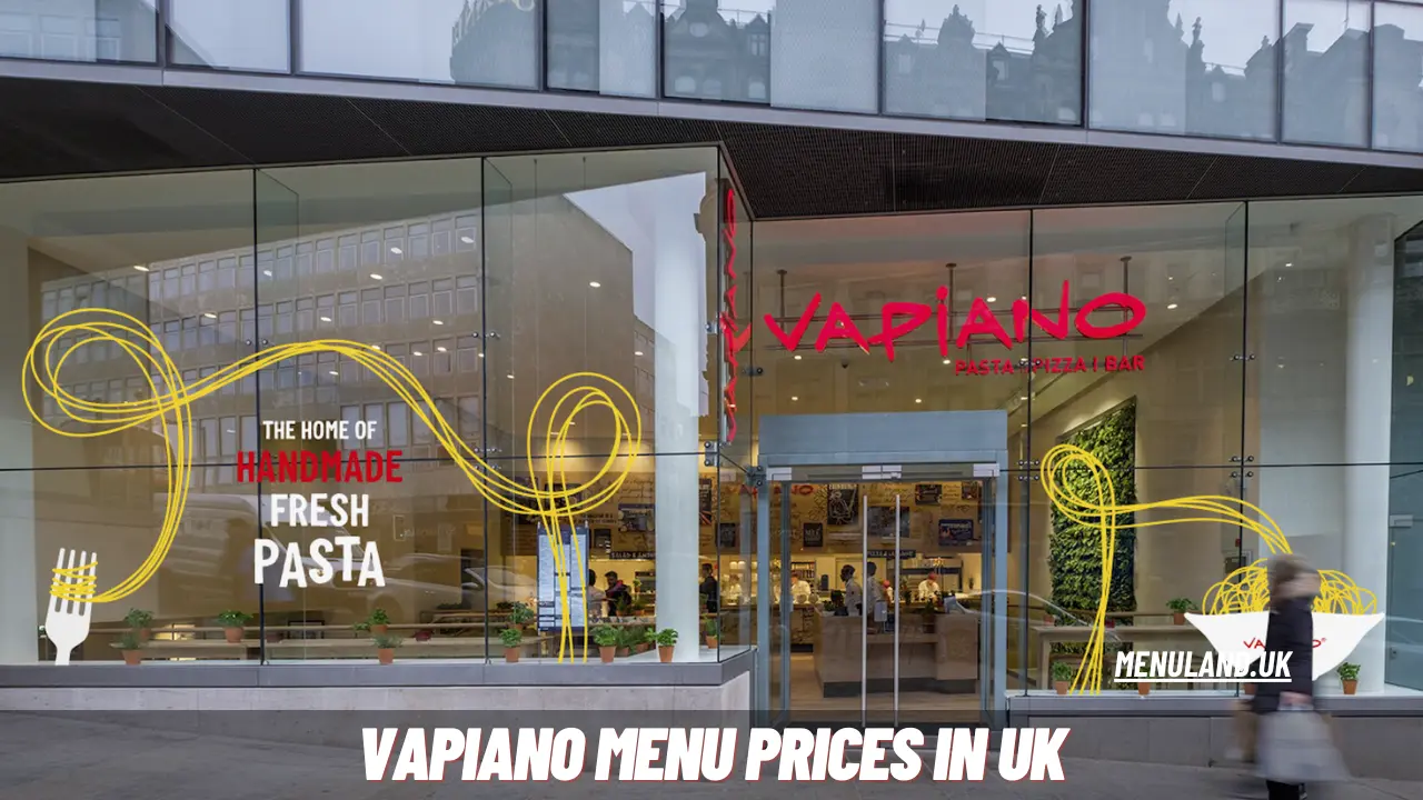 Vapiano Menu Prices in UK