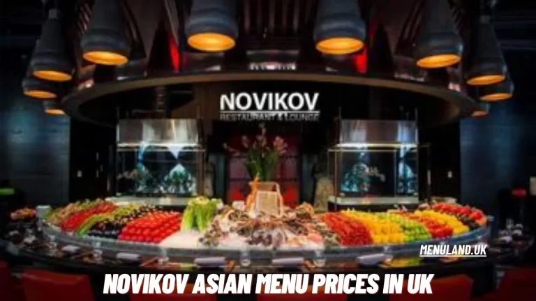 Novikov Asian Menu Prices in UK