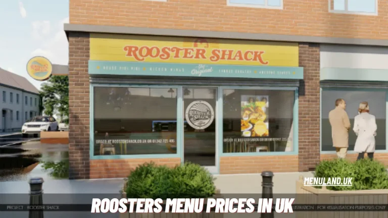 Roosters Menu Prices in UK