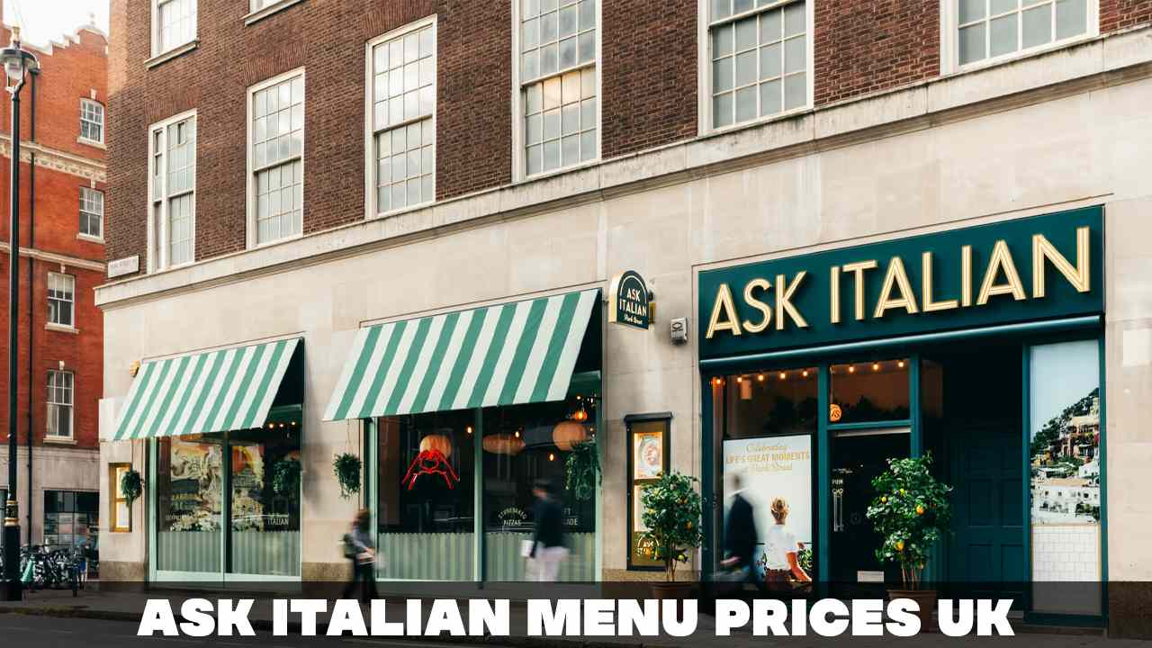 Ask Italian Menu Prices UK