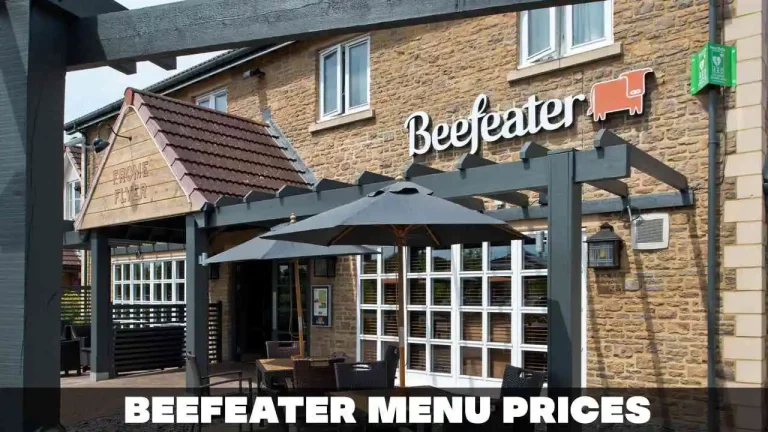 Beefeater Menu Prices in uk