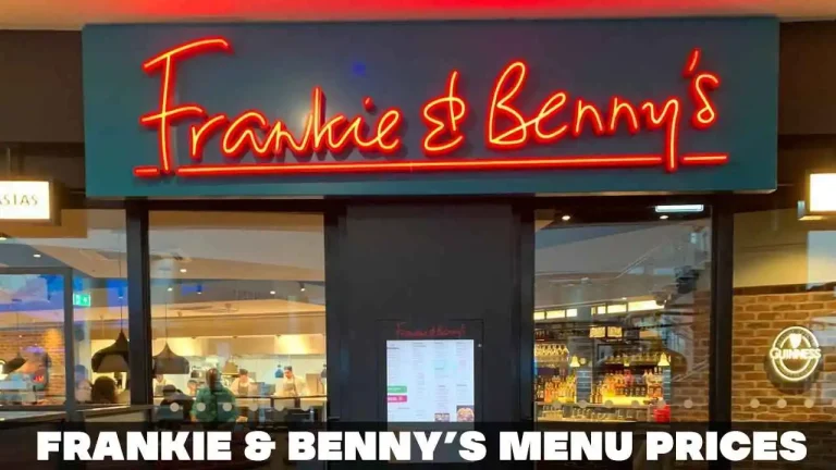 Frankie & Benny’s Menu Prices