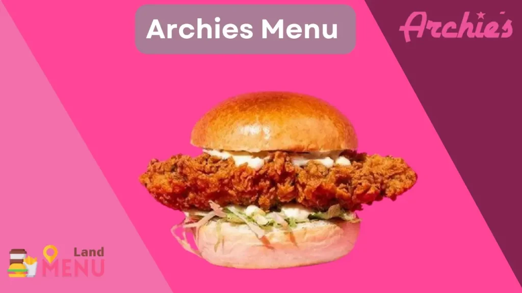 archies menu with prices