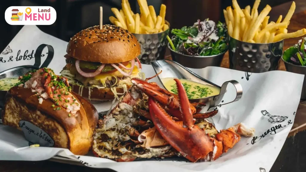 Burger and Lobster Menu 