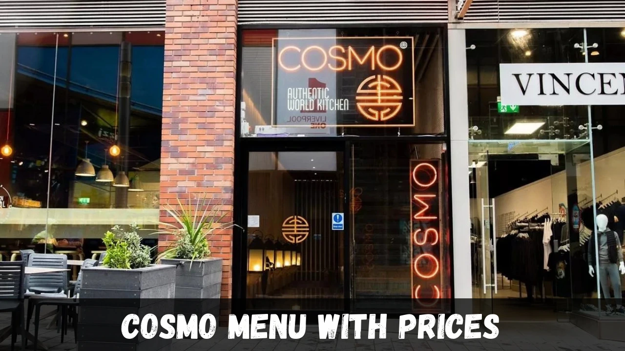 Cosmo Menu With prices