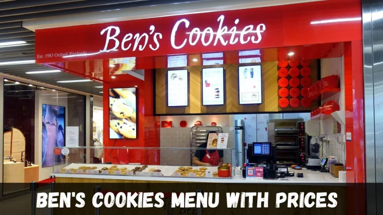 bens cookies menu with prices